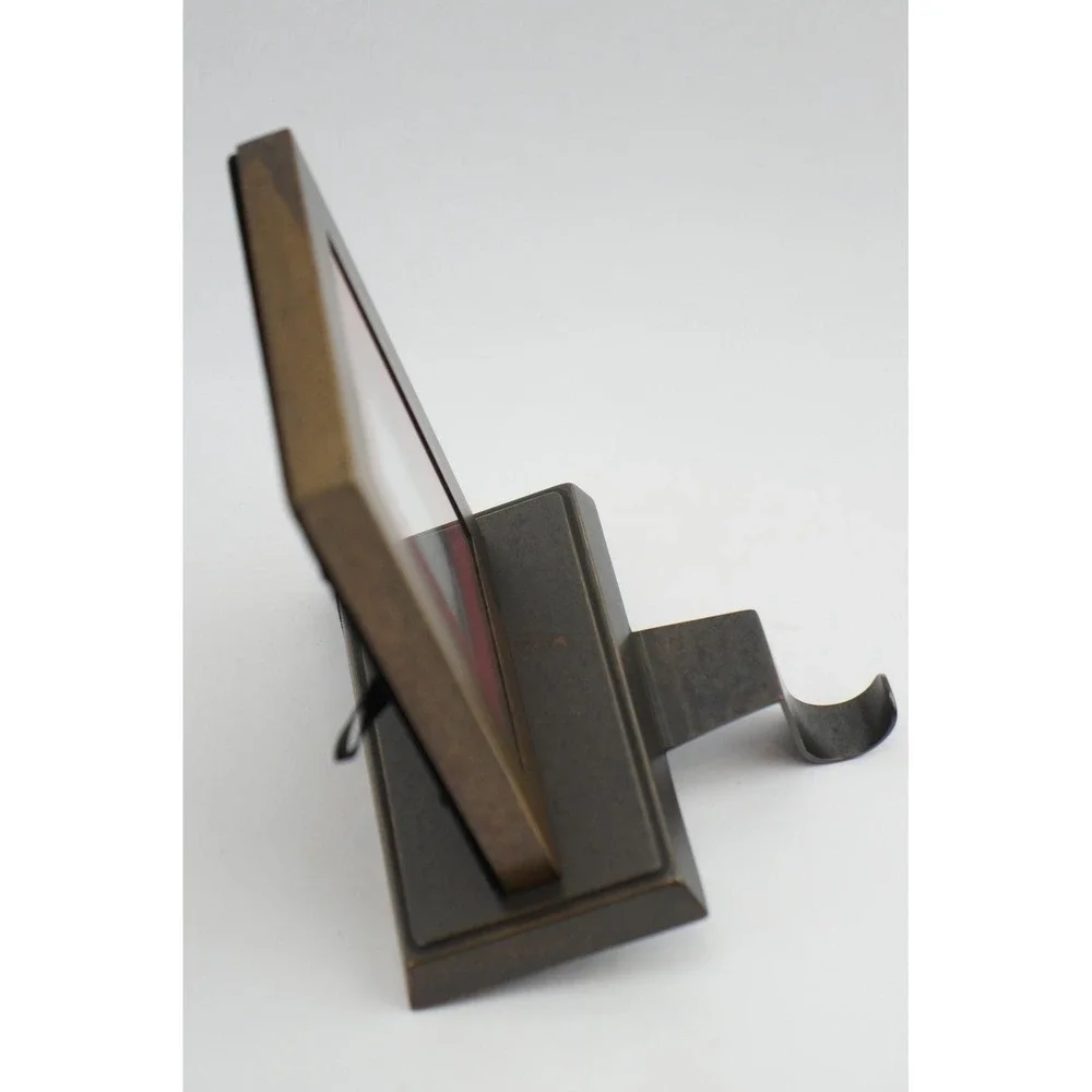 VGC W/ Box Pottery Barn Grosgrain Picture Frame Stocking‎ Holder Stand Long Hook